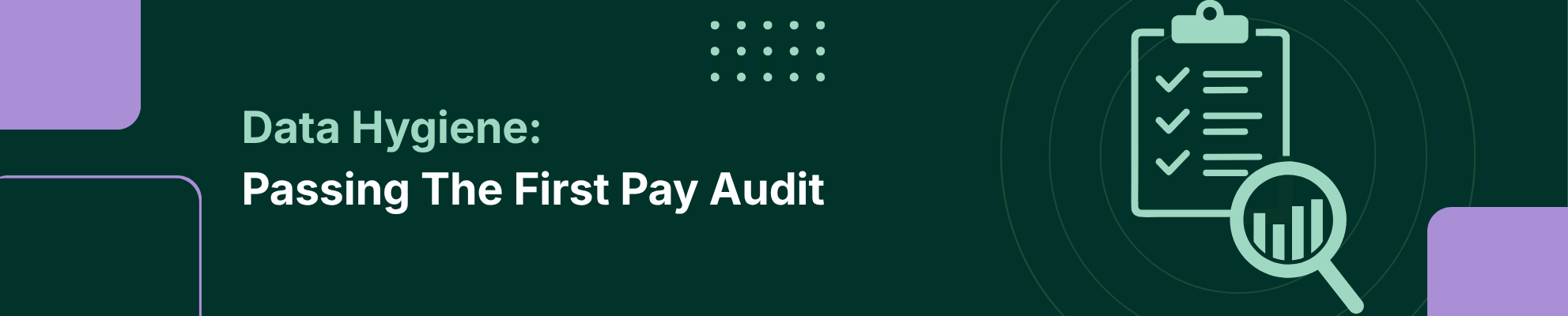 Data Hygiene: Passing The First Pay Audit
