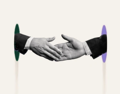 Two people shaking hands, representing a PayAlign partnership